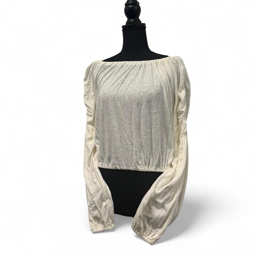 Free People Cream Off-Shoulder Blouse